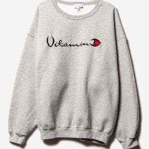 DRIFTER D X A HELIOS VITAMIN D GREY SWEATSHIRT XS